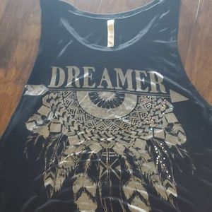 Black dreamer tank top